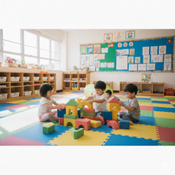 Anak usia dini belajar sambil bermain dalam lingkungan yang aman dan menyenangkan